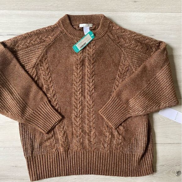 Design History‎ Lydia Relaxed Cable Knit Sweater, Brown S Nwt Stitch Fix - Picture 3 of 5